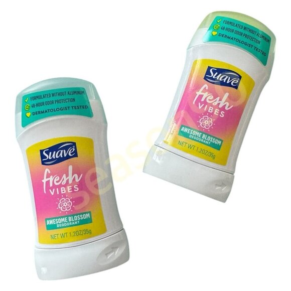 (2) Suave Fresh Vibes Awesome Blossom 48HR Deodorant Dermatologist Tested - Picture 3 of 9